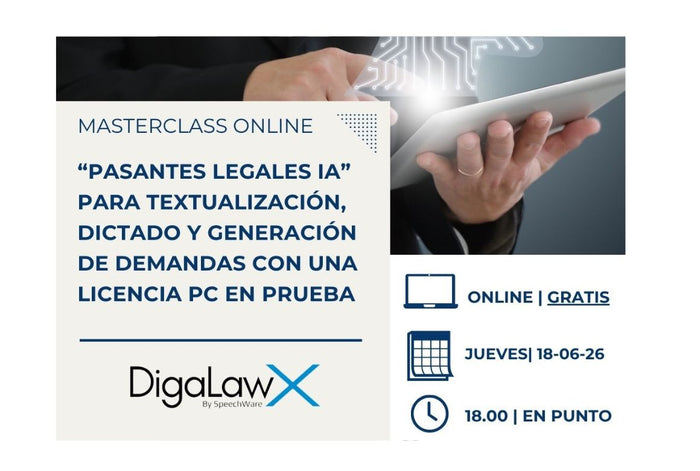 Pasantes Legales IA para Textualización, Dictado y Generación de demandas + Licencia prueba PC - jueves 18/06/2026